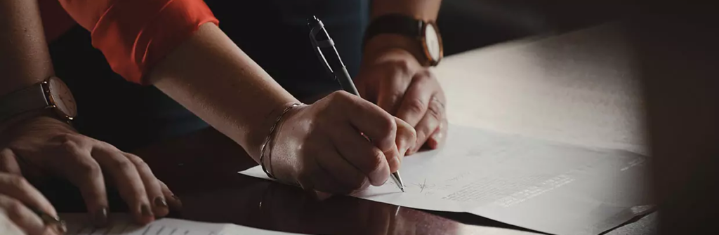 signing of important documents